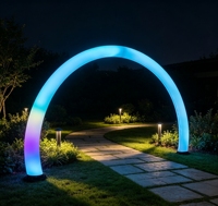 Arche lumineuse LED étanche, tunnel lumineux, effet arc-en-ciel multicolore, télécommande, indice de protection IP65, pour extérieur, Halloween