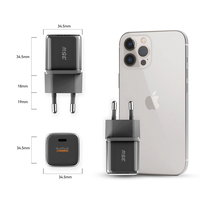 Cargador Rápido Tommox GaN Tipo C de 35W con Enchufe EU, UK, US, KR, Adaptador de Pared USB Tipo C para Carga Rápida de iPhone, iPad y Samsung