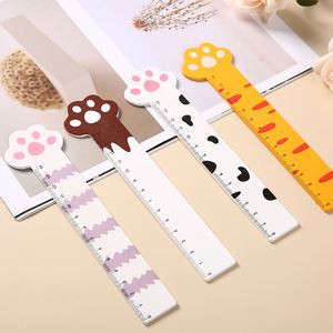 Marcador de Libros de Madera con Diseño Creativo de Pata de Gato, Regla de Papelería para Estudiantes, para el Estudio Diario y la Medición - Product Image 2