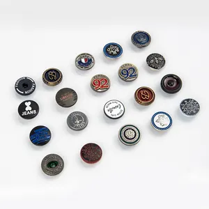 Logo personalizzato di alta qualità zamak tack giacca in metallo denim personalizzato botton bottoni rivetti personalizzati bottoni jean bottone in tessuto per jeans