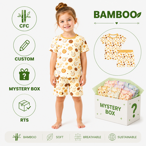 Ensemble de pyjamas <span class=keywords><strong>pour</strong></span> enfants Little Glow Kid, de haute qualité, légers et frais <span class=keywords><strong>pour</strong></span> l'été, en bambou, avec chemise et short <span class=keywords><strong>pour</strong></span> <span class=keywords><strong>frère</strong></span> et sœur - Product Image 5
