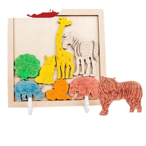 Crayons de couleur créatifs pour enfants, pour la petite enfance, avec motifs animaux, pour le dessin et les puzzles, idéaux pour l'éveil transfrontalier et le développement cérébral des tout-petits. - Product Image 5