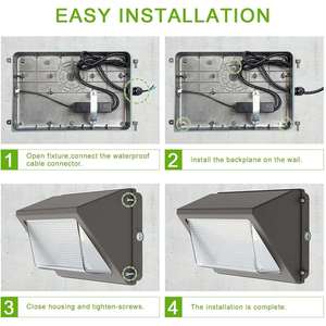 ไฟ LED สำหรับภายนอกอาคาร 120W พร้อมโฟโตเซลล์ เปิด-ปิดอัตโนมัติ ได้รับมาตรฐาน ETL ความสว่าง 5000K 15600LM ระดับการป้องกัน IP65 ฝาครอบกระจกกันน้ำ - Product Image 3