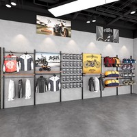 Support mural pour veste de moto et casque, présentoir de vente au détail, étagère de présentation, support de présentation pour sac à dos