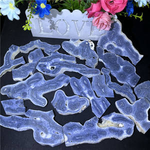 Dalles de cristal brut de jade corail bleu naturel de haute qualité en gros, pour cadeau et décoration intérieure, cadeau de la Saint-Valentin - Product Image 6