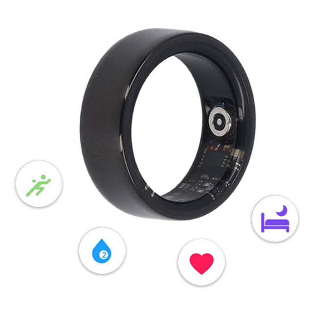 China Black Gold Silver Smart Healthy Ring for Health and Fitness Near Me Heart Rate Blood Oxygen Fitness Tracker