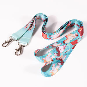 حبل أسود مع ملحقات معدنية حلقة مفاتيح وخطاف تمساح - Product Image 3