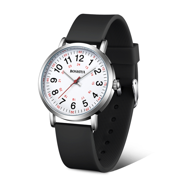 Black Silicone Fob Watch Wholesale Quartz High Quality Women Nurse Medical Round Silicone Nursing Watch