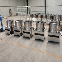 Machine à plumer les poulets en acier inoxydable pour usage commercial, capacité de 1 à 10 volailles par heure, élimination automatique des plumes pour la transformation en ferme