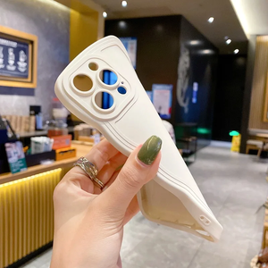 Custodia per telefono con lenti a onda tinta unita per iPhone 11 12 13 14 15 16 Pro Max 7 8 <span class=keywords><strong>Plus</strong></span> SE 2020 2022 XS Max XR Cover Soft TPU - Product Image 6