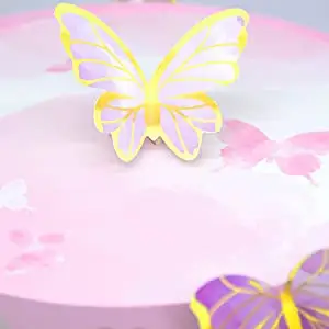 Support de Cupcake papillon fournitures de fête d'anniversaire DIY présentoir de gâteau rose pour fête anniversaire Baby Shower mariage