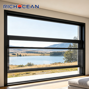 Fenêtres coulissantes verticales en aluminium imperméables sur mesure RICHOCEAN, fenêtres à double vitrage électriques intelligentes pour villa - Product Image 4