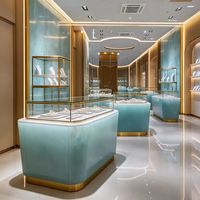 Vitrine de présentation de bijoux en verre écologique GZowin avec éclairage LED pour comptoir de magasin moderne ou vitrine murale