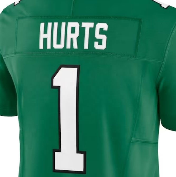 Готовый к отправке Филадельфия, Хален, Келли, зеленый пар, лучшее качество, сшитый американский футбольный трикотаж