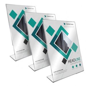 Portacarteles Acrílico Renjie A6 con Inserto de Papel, Soporte Vertical en Forma de T, Negro, Doble Cara, para Exhibición de Menús en Mesa para Comercios Minoristas - Product Image 5