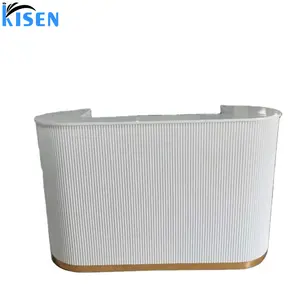 2024 طاولة استقبال حمامات صحية أمامية شهيرة باللون الوردي طاولة طاولة مكتب صراف طاولة طاولة بيضاء لصالونات تجميل الأظافر بشعار مخصص - Product Image 1