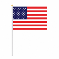 Lebendige Liga-Event-Parade-Dekoration 6x50 Zoll Lange Streifenfahne Verblassungsresistente USA Amerikanische Nationalflagge zum Schwenken