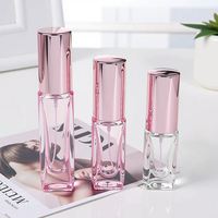 Flacon pulvérisateur de parfum vide en verre rose de luxe personnalisé haut de gamme 5 ml 10 ml 20 ml 30 ml pour huile essentielle, cosmétique et voyage