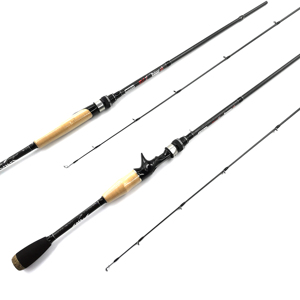 Canne à pêche AOCLU <span class=keywords><strong>ARC</strong></span> Baitcasting & Spinning, action légère, IM6 100% carbone 24T, 3 pièces, 7' & 7'6\", pêche au bar et aux crevettes - Product Image 1