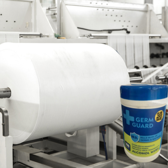 Автоматическая машина для резки и прокатки контейнерных салфеток из нетканого материала