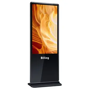 Digital signage display stands 32 inch Ultra Slim lcd tv kiosk double sided display dual screen advertising player