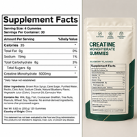Gommes de créatine monohydrate pour hommes et femmes, croissance musculaire, sans sucre, 5000 mg, différentes saveurs, OEM HALAL