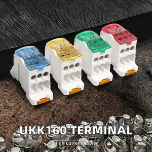 Connecteur de bornier UKK160 un entrée, plusieurs sorties, en laiton, avec 1 broche pour applications de puissance à courant élevé - Product Image 3