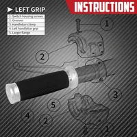 Poignées de guidon de moto MACTIONS 1"25mm non électroniques en aluminium avec revêtement en caoutchouc pour Sportster 883/1200/72/XL