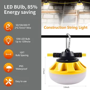 New launched SAA certificated AU plug led work string lights  connectable construction lights string with shock resistance bulb