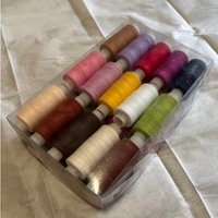 Set Benang Jahit Berwarna-warni 40/2 100% Benang Poliester untuk Jahitan DIY di Rumah