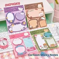 Bloc-notes autocollants Kawaii Panda en gros – Blocs-notes mignons et colorés avec fonction magnétique pour le bureau