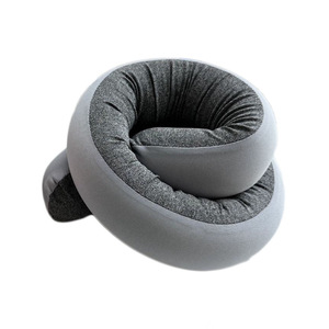 U-Shaped <b>Memory</b> <b>Foam</b> Travel Pillow Portable Loop Neck Support For Office And Travel Solid Color Design - Product Image 4