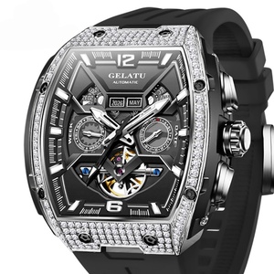 Gelatu 6016 Luxury Brand Multifunctional Waterproof <b>Automatic</b> Mechanical Watch High end Men's Inlaid Waterproof <b>Wristwatch</b> - Product Image 2