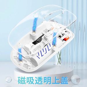 Transparent Wireless Bluetooth <b>Mouse</b> 1600Dpi 4 Keys Ergonomic Design For Office Gaming Dual Mode 2.4G Charging - Product Image 3