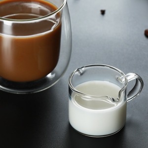 56H espressokopjes met houten handvat Koffiekopje met gegradueerd glas Dosering MUPE-bestendig drinkgerei voor koffiemelk - Product Image 4