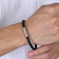 2025 été mode à la main or tressé cordon Bracelet Bracelet pour hommes 6mm tissé en cuir véritable économique Style élégant