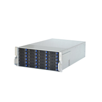 Ventes chaudes 4U Boîtier de serveur ATX 24 baies avec ventilateur, ports USB, cadre en acier, conception en rack, haute performance, installation facile en stock