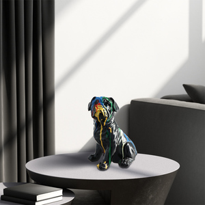 Escultura de Perro <span class=keywords><strong>Bulldog</strong></span> Francés de Resina Pintada a Mano con Tinta Estilo Europeo-<span class=keywords><strong>Americano</strong></span>, Tamaño Real, Personalizada - Product Image 4
