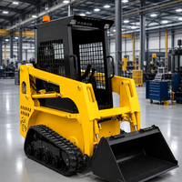 Harga Pabrik Compact Skid Steer Loader dengan Kabin Tertutup untuk Pekerjaan di Lokasi Konstruksi