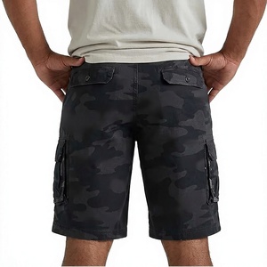 Shorts cargo camouflage pour homme, taille mi-haute, élastique, respirant, en toile, style bermuda, décontracté, avec poches - Product Image 3