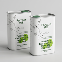 Boîte en fer blanc vide de qualité alimentaire pour huile d'olive, impression personnalisée minimaliste, conteneur carré anti-fuite pour huile