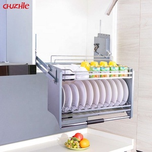 Accessori Multiuso <span class=keywords><strong>per</strong></span> Cucina, Cestello Elevabile <span class=keywords><strong>in</strong></span> Metallo Moderno, Ripiani Regolabili a Scomparsa, Cestello Elevatore <span class=keywords><strong>per</strong></span> Armadi - Product Image 2