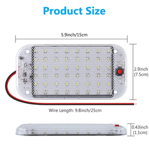 Lampe <span class=keywords><strong>de</strong></span> lecture décorative 48 LED CX05 12~85V pour coffre <span class=keywords><strong>de</strong></span> camping-car, cabine <span class=keywords><strong>de</strong></span> voiture, caravane, <span class=keywords><strong>remorque</strong></span>, camion, éclairage d'urgence - Product Image 4