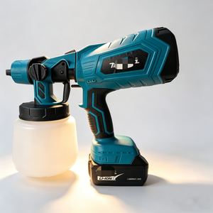 <span class=keywords><strong>Pistolet</strong></span> de pulvérisation de <span class=keywords><strong>peinture</strong></span> HVLP pour usage domestique, <span class=keywords><strong>pistolet</strong></span> de pulvérisation sans fil 18V, buse de 1.8mm, 800ml/min, sans balais, compatible avec la batterie <span class=keywords><strong>Makita</strong></span> 18V - Product Image 1