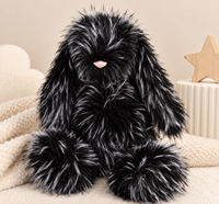 En gros, Peluche Lapin à Poils Longs Édition Limitée JC, Version Haut de Gamme, avec Base Lestée, Luxe Gothique, Cadeau de Noël
