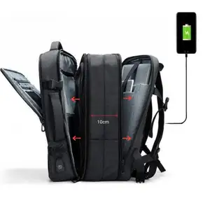 Tas punggung Laptop kapasitas besar, tas punggung bisnis untuk bepergian dengan Port pengisi daya USB
