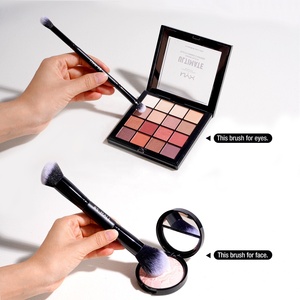 Ensemble <span class=keywords><strong>de</strong></span> pinceaux <span class=keywords><strong>de</strong></span> maquillage double embout BS-MALL, logo personnalisé, 9 pièces, pinceaux professionnels noirs pour <span class=keywords><strong>fond</strong></span> <span class=keywords><strong>de</strong></span> <span class=keywords><strong>teint</strong></span>, contour et poudre, avec trousse <span class=keywords><strong>de</strong></span> maquillage - Product Image 4
