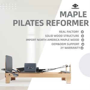 Machine de Pilates Reformer en Bois d'Érable Premium avec Garantie de 3 Ans – Exercice Corporel Équilibré pour le Renforcement du Core, Idéale pour Studio de Pilates et Entraînement de <span class=keywords><strong>Yoga</strong></span> - Product Image 1