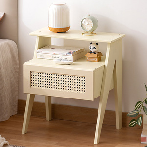 Minimalist bedside <b>table</b>, Japanese style, light luxury <b>small</b> bedside <b>table</b>, multi-functional bedside storage cabinet, not solid - Product Image 2