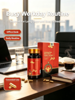 Erkekler İçin Geleneksel Bitkisel Karışım Premium Kalite Ginseng Geyik Boynuzu İstiridye Efervesan Tabletleri Şişe Başına 60 Tablet